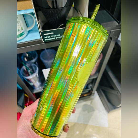 Starbucks Lime Kaleidoscope Iridescent Dome Tumbler Cold Cup 24oz Summer 2023 - Picture 12 of 14